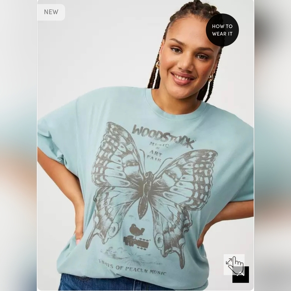 Woodstock Oversized Cotton Crew Tee - Picture 3 of 7